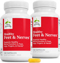 Terry Naturally Healthy Feet & Nerves - Complemento Herbal con Vitamina B12 Bioactiva para Nervios y Circulación - 120 Cápsulas (2 Envases)