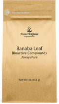 PURE ORIGINAL INGREDIENTS Banaba Leaf Powder (1 lb) Siempre Puro, Sin Rellenos ni Aditivos, No GMO