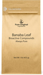 PURE ORIGINAL INGREDIENTS Polvo de Hoja de Banaba (454 g) - Siempre Puro, Sin Rellenos ni Aditivos, No OGM