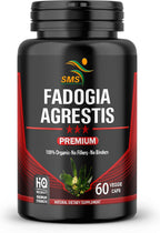 Fadogia Agrestis Extracto en Cápsulas (Máxima Potencia) 1,000mg por Servicio | Apoya el Rendimiento Deportivo, Fuerza, Impulso | Orgánico, Probado por Terceros, Sin Gluten, 60 Cápsulas Veganas
