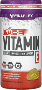 FINAFLEX PURE VITAMIN E - 100 Cápsulas blandas - Apoyo al Sistema Inmunitario y Protección de la Piel
