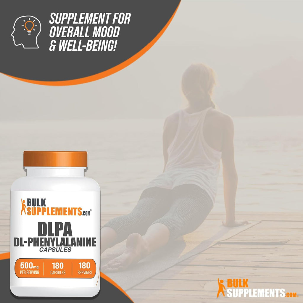 Cápsulas de DL-Fenilalanina - DLPA 500mg - Sin Gluten - 180 Cápsulas