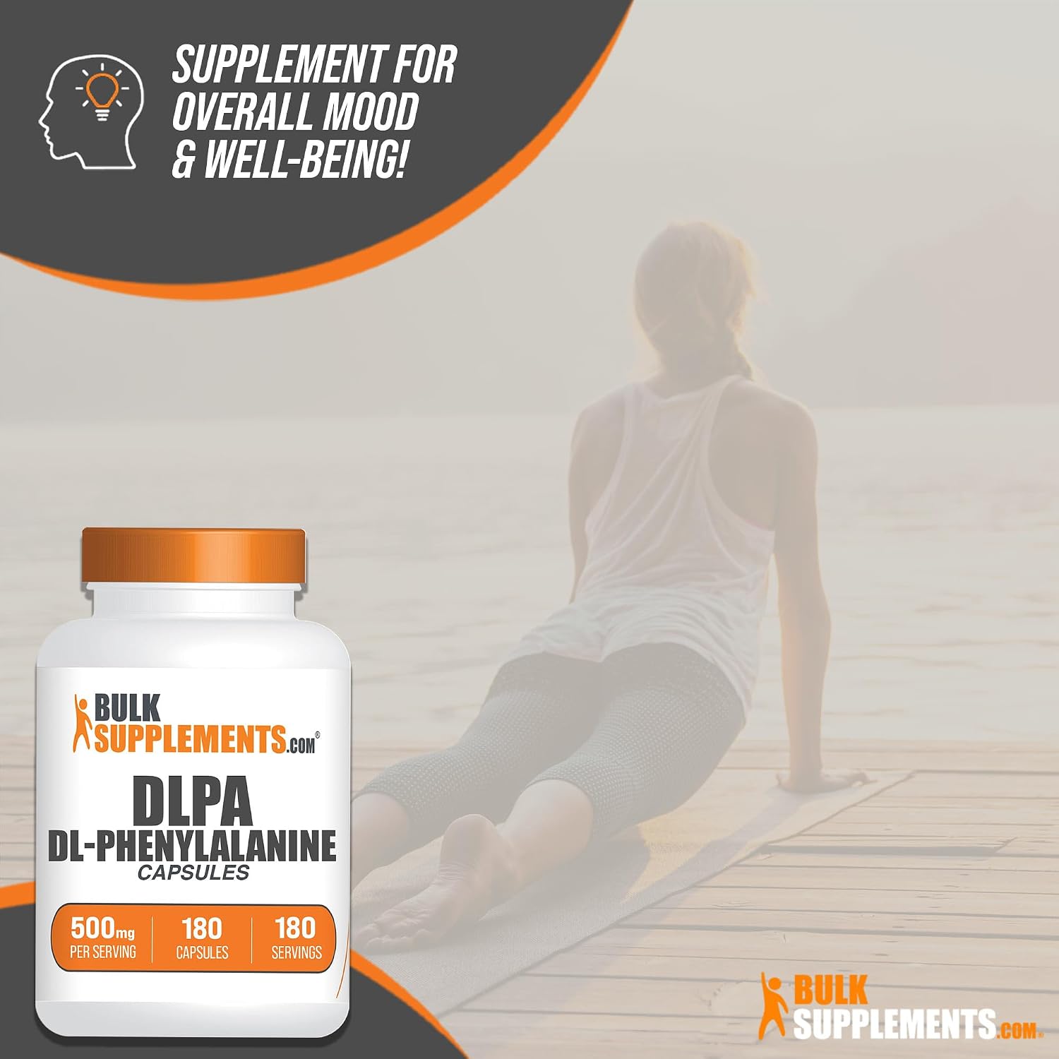 Cápsulas de DL-Fenilalanina - DLPA 500mg - Sin Gluten - 180 Cápsulas
