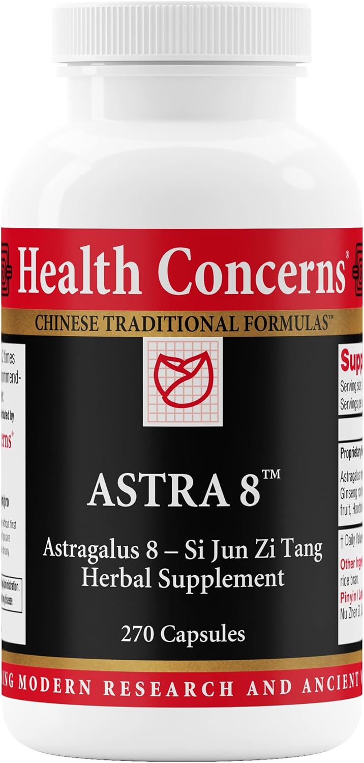Health Concerns Astra 8 – Mezcla Herbal Adaptógena con Astrágalo y Ginseng – 270 Cápsulas