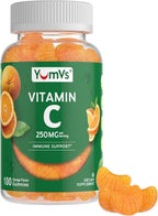 YUM-V'S Gominolas de Vitamina C para Adultos - 250 mg - Sabor Naranja - 100 Gominolas