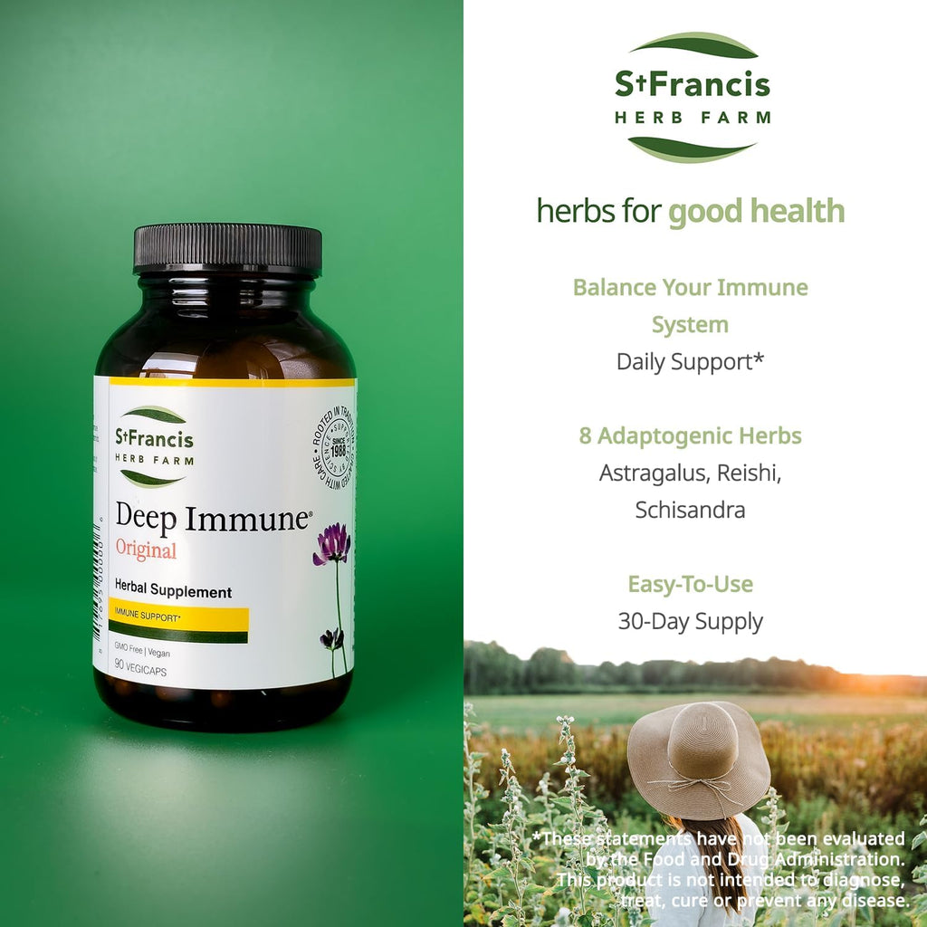 Deep Immune® de St. Francis Herb Farm – Suplemento Inmunológico, 90 Cápsulas