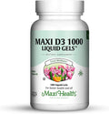 Maxi Health Vitamina D3 1000 UI - 180 Cápsulas Blandas