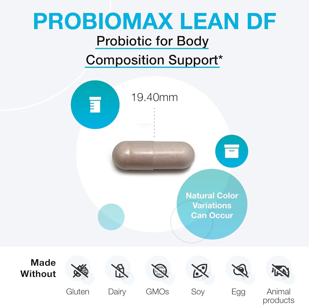XYMOGEN ProbioMax Lean - Probiótico B420 para el Apoyo de la Barrera Intestinal - 30 Cápsulas Vegetales