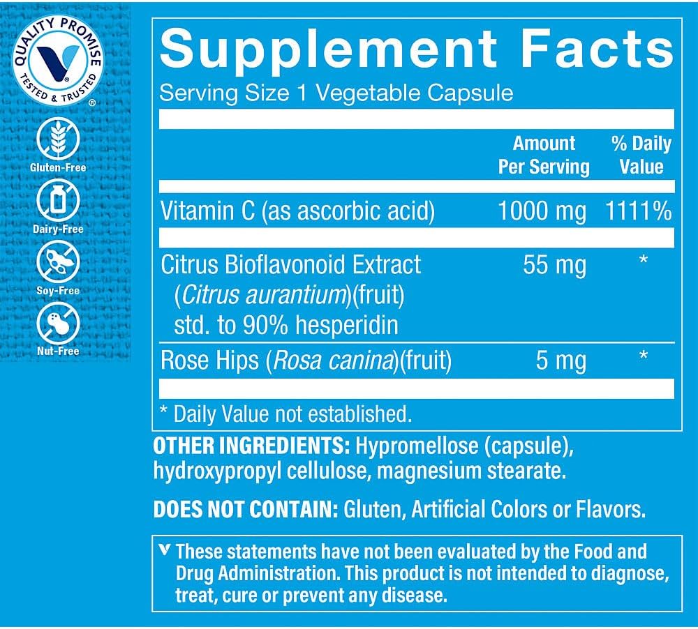 The Vitamin Shoppe C-1000 Complex, 1000 mg, 100 Cápsulas
