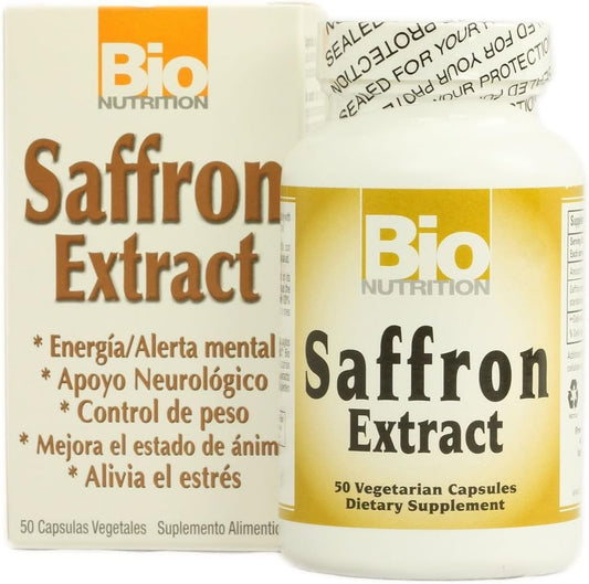 BIO NUTRITION INC, Extracto de Azafrán, 50 Cápsulas Vegetales