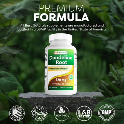 Best Naturals Raíz de Diente de León 520 mg – Probado en laboratorio por terceros para garantizar pureza y calidad. – Image 5