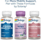 Solaray Red Clover 375 mg - Trébol Rojo - Apoyo Tradicional para la Salud Femenina - 100 Cápsulas Veganas
