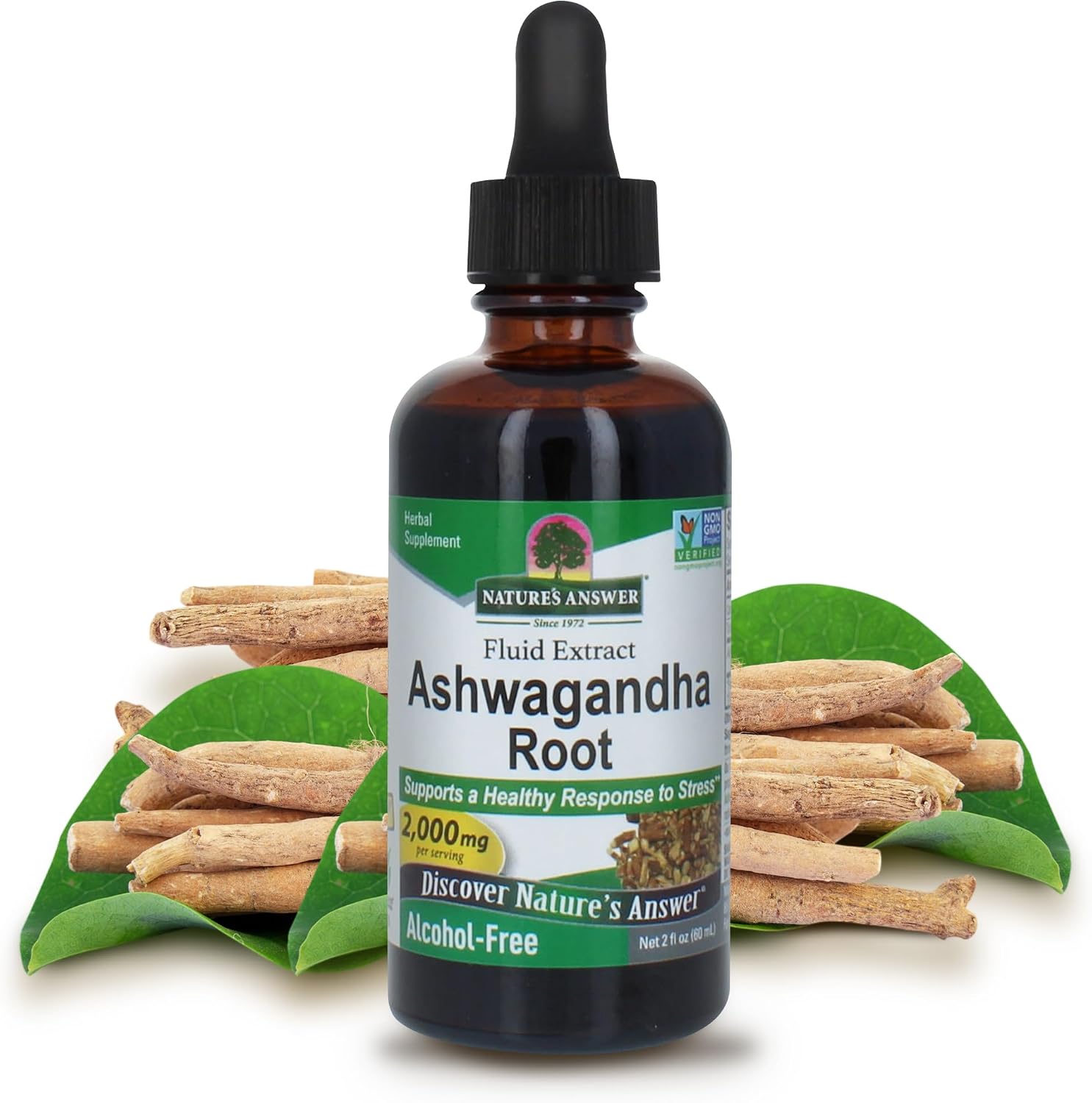 Nature's Answer Ashwagandha Raíz | Extracto Líquido 2 oz (3 Pack)