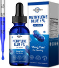 Gotas de Azul de Metileno, Grado Farmacéutico para Humanos, Suplemento Líquido para la Salud Cerebral con PQQ, CoQ10, Vitamina C, Extracto de Pimienta Negra para Apoyo Cognitivo, Grado USP 1%, 60 ml