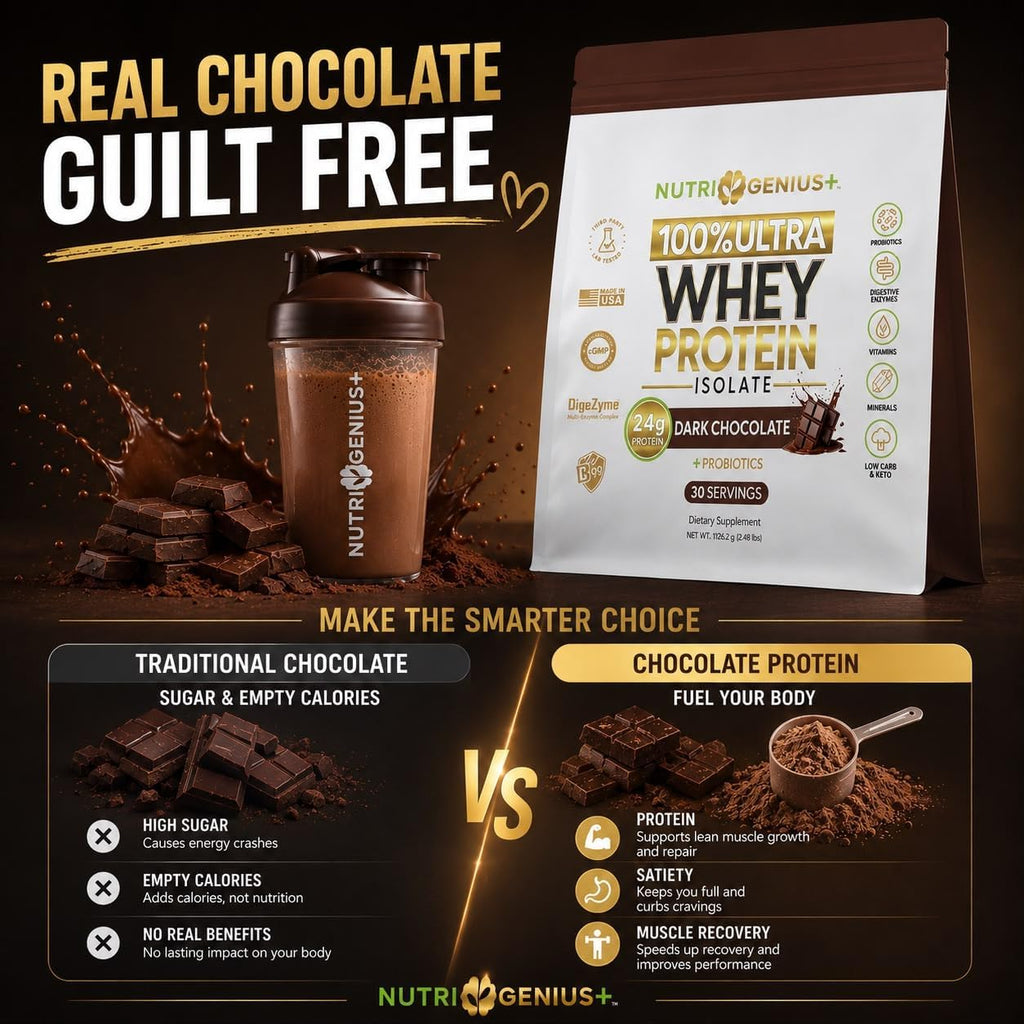 All-in-One Nutrition Whey Protein Isolate with Probiotics, Digestive Enzymes, Vitamins and Minerals, Chocolate, 30 Servings