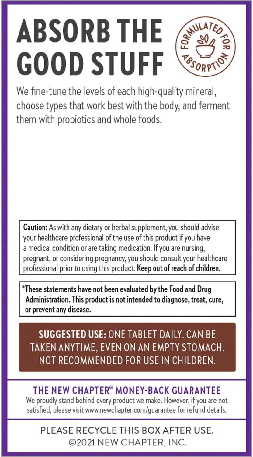 New Chapter Complejo de Zinc Fermentado con Cobre - 60 Tablets