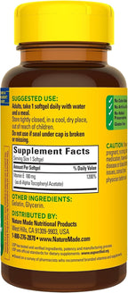 Nature Made Vitamin E 400 IU (180 mg) dl-Alpha, 100 Softgels