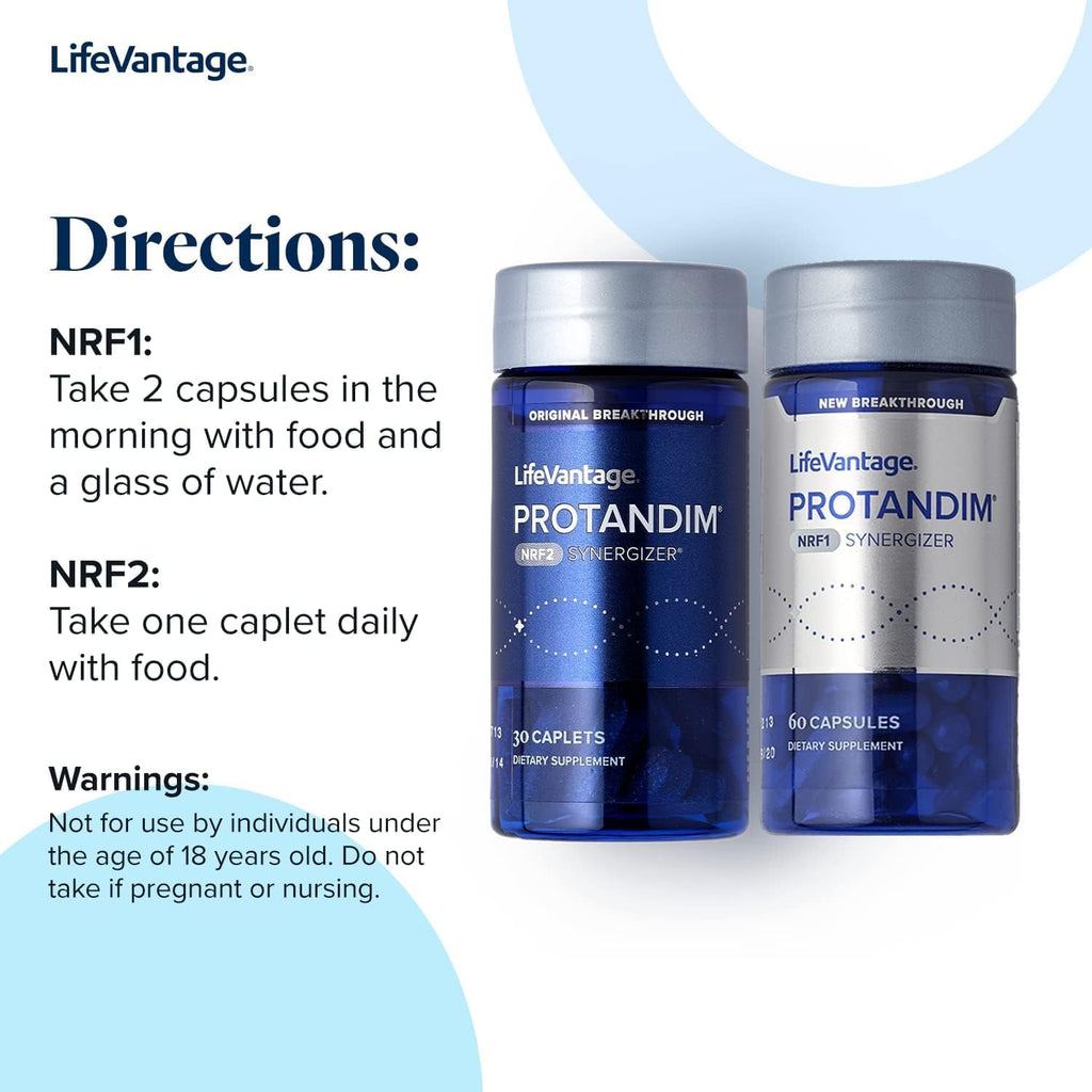 LifeVantage Protandim Dual Synergizer - 90 Cápsulas - Activadores NRF1 y Nrf2