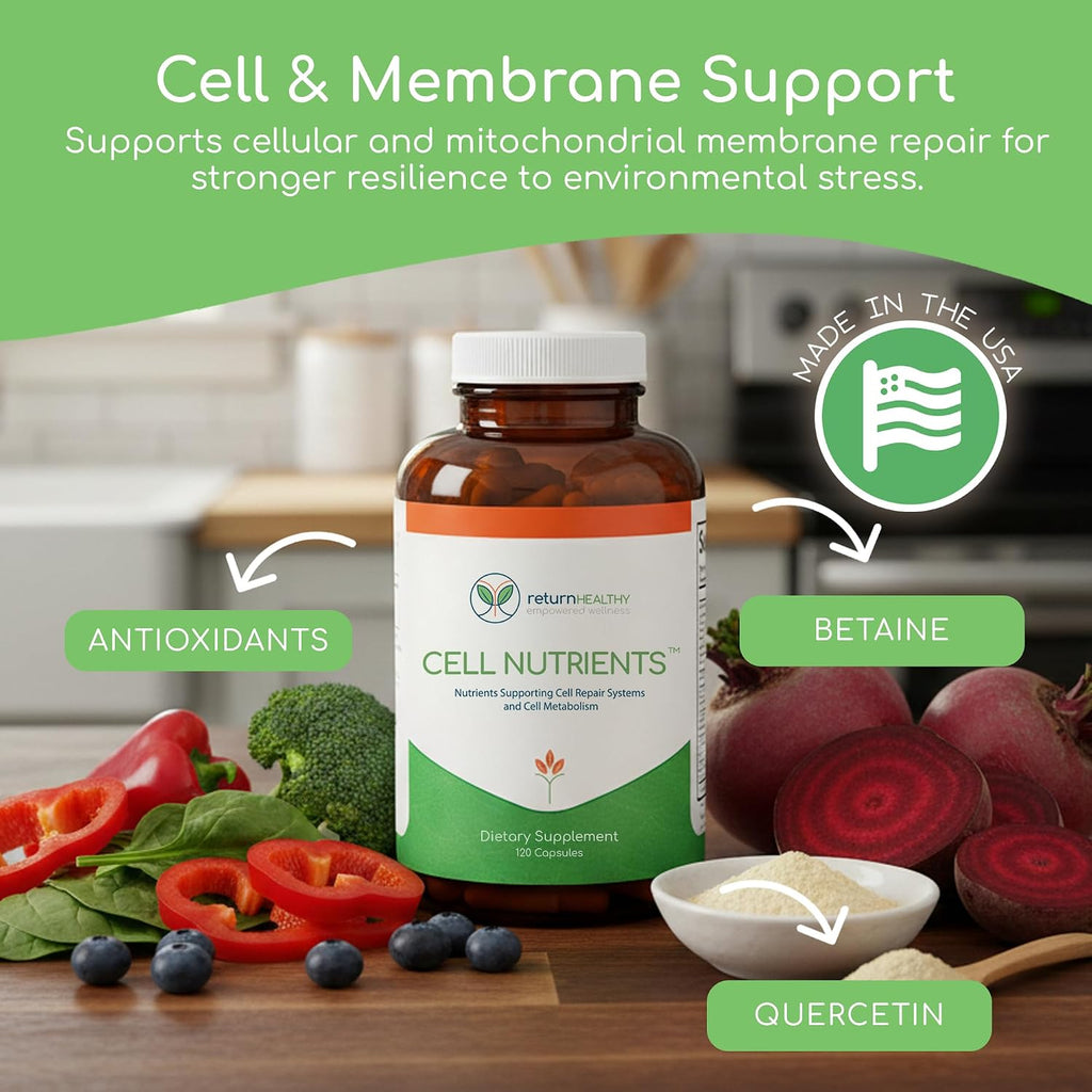 Cell Nutrients – Suplemento Mitocondrial para Reparación Celular, 120 Cápsulas