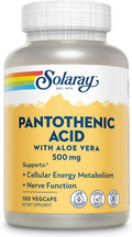 SOLARAY Ácido Pantoténico 500 mg - 100 Cápsulas
