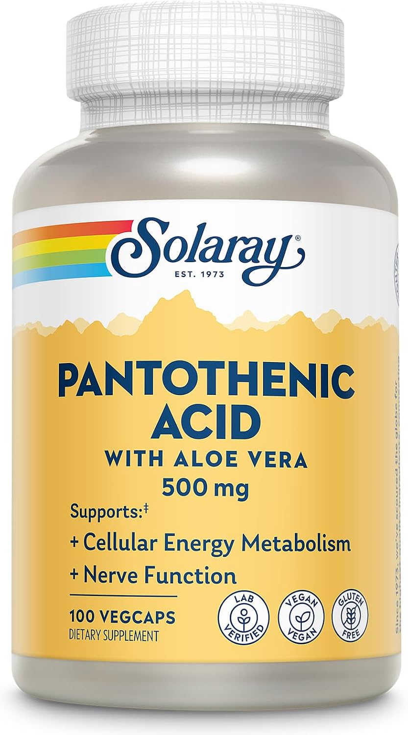 SOLARAY Ácido Pantoténico 500 mg - 100 Cápsulas