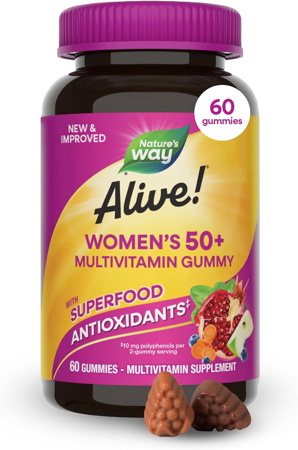 Nature's Way Alive! Gomitas Multivitamínicas para Mujeres de 50 Años o Más