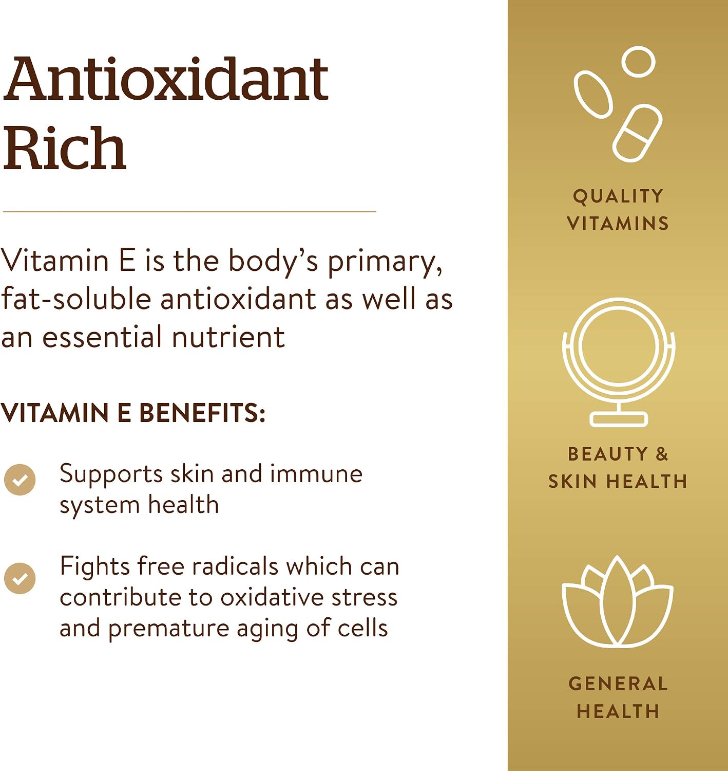 Solgar Vitamina E, 100 Cápsulas Blandas (Discontinuado)