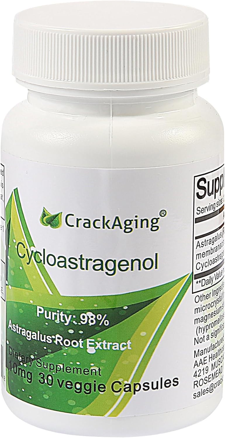 Crackaging Súper Absorción Cicloastragenol 98% 10mg/Cáps, 30 Cápsulas