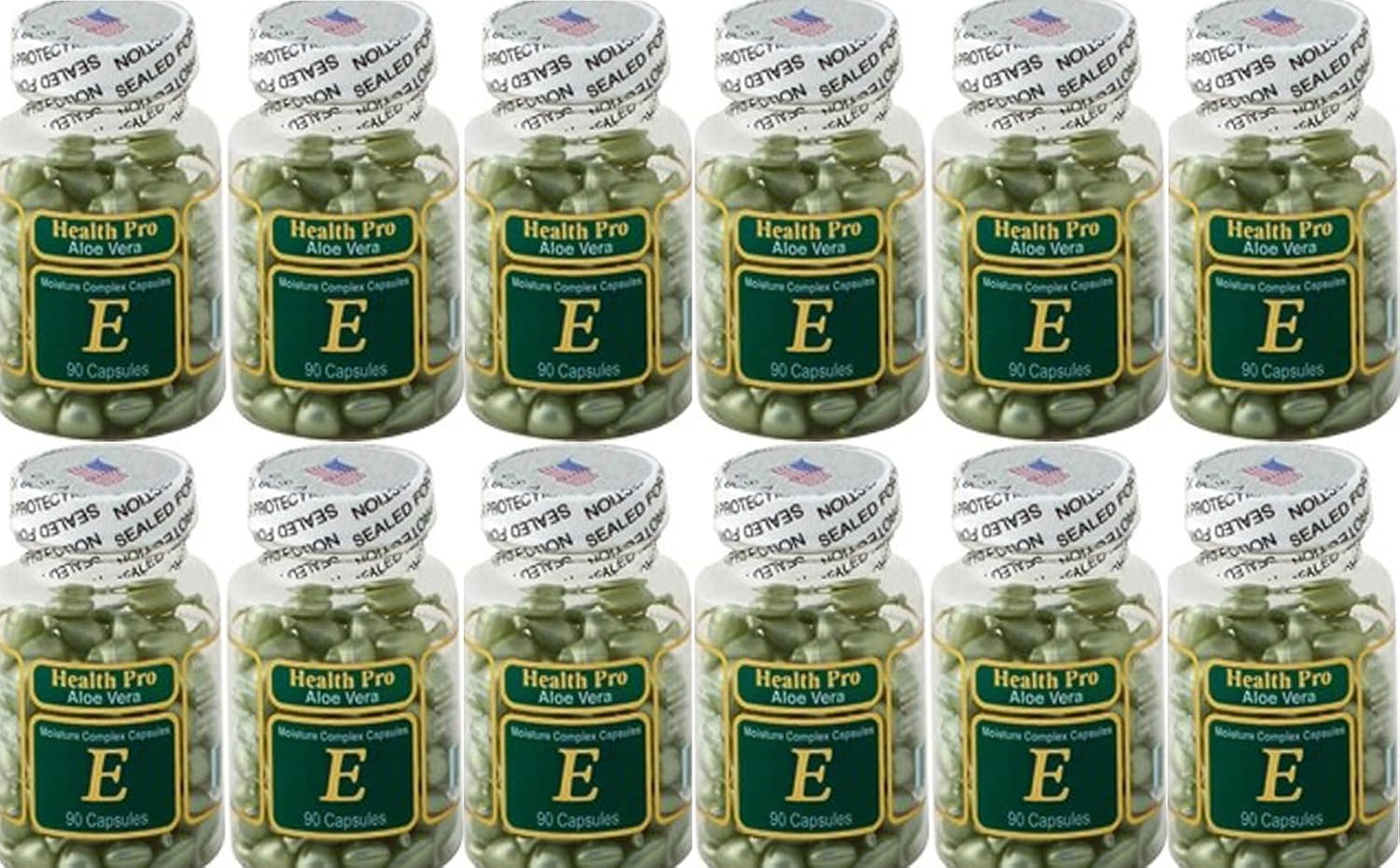 Nu-Health Aloe Vera Moisture Complex Vitamina E para la Piel - 90 Cápsulas Tópicas (Pack de 24)