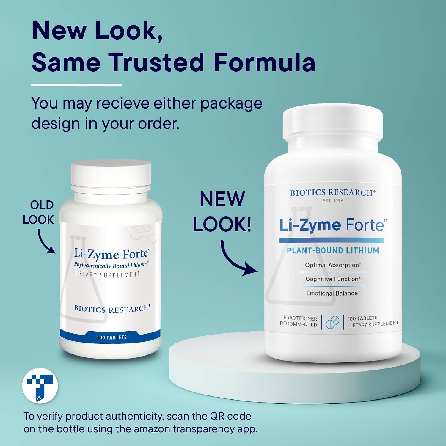 Li-Zyme Forte - Litio de Origen Vegetal con Enlace Fitoquímico, 100 Comprimidos