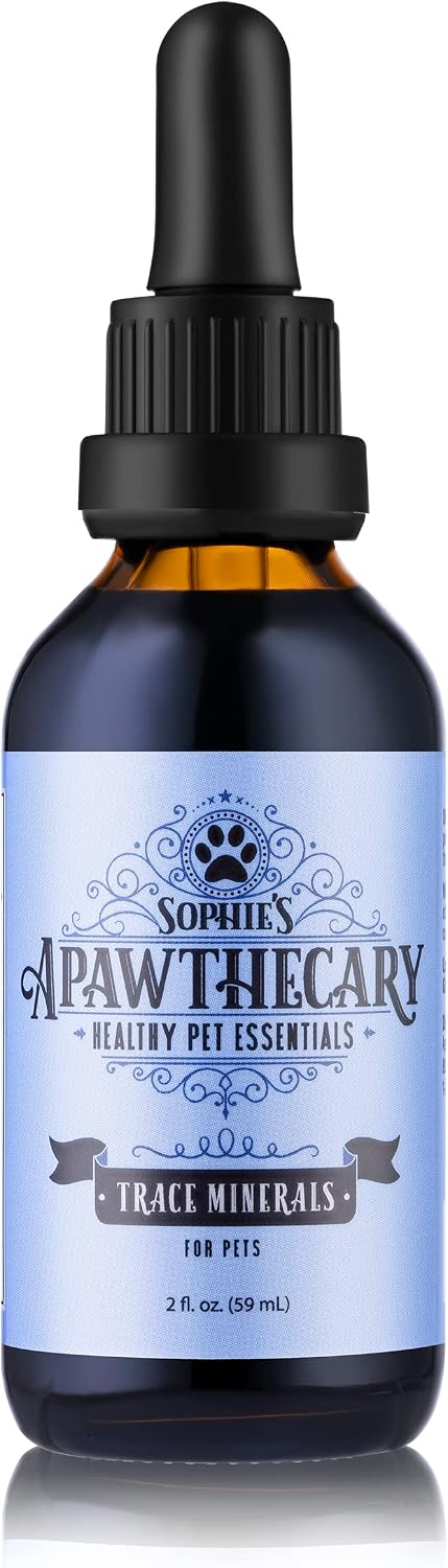 Sophie's Apawthecary Trace Minerals for Pets - 70+ Minerales Esenciales con Ácido Fúlvico - 60 ml