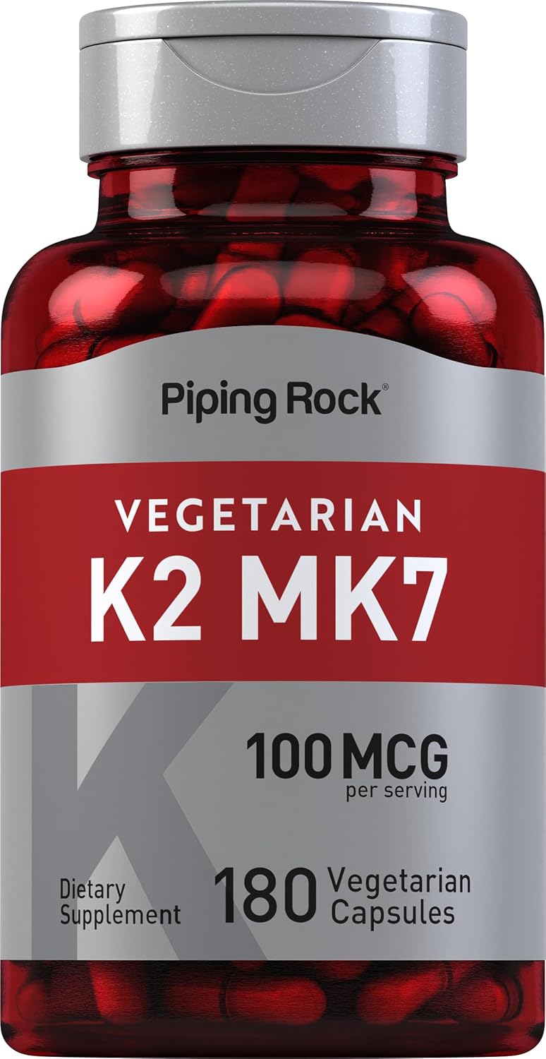 Piping Rock K2 MK7 (100 mcg) - 180 Cápsulas Vegetarianas