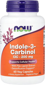 NOW Foods Indol-3-Carbinol 200 mg - 60 Cápsulas Vegetales
