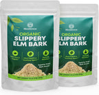 Slippery Elm en Polvo: Corteza Interior Superior 100% Pura, Vegana y sin OGM (1 lb / 349 porciones)