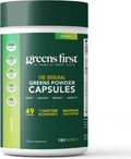 Greens First Cápsulas de Fitonutrientes - 49 Superalimentos Ricos en Antioxidantes con Frutas y Verduras Orgánicas, Prebióticos, Probióticos y Enzimas Digestivas - 180 Cápsulas