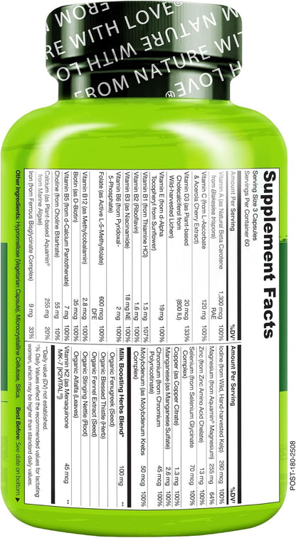 NATURELO Multivitamínico Postnatal - – Vitamina D3 de origen vegetal: contribuye al mantenimiento de los huesos y – Image 8