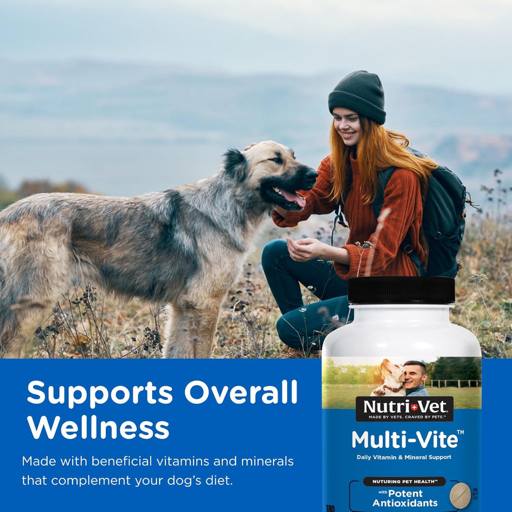 Nutri-Vet Multi-Vite Masticables Multivitamínicos para Perros Adultos - 180 Comprimidos
