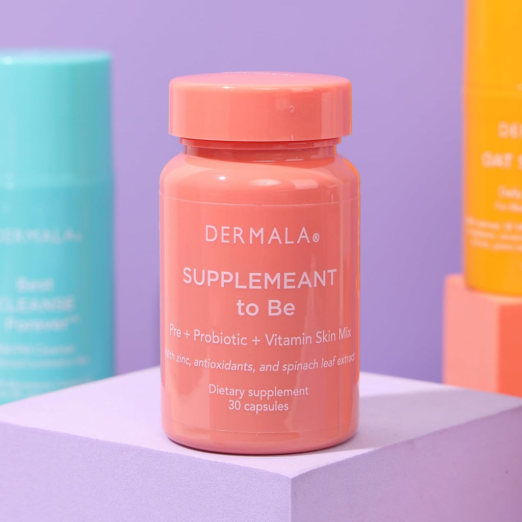 Dermala #FOBO SUPPLEMEANT to Be Acné - Suplemento con Prebióticos, Probióticos, Vitaminas y Zinc