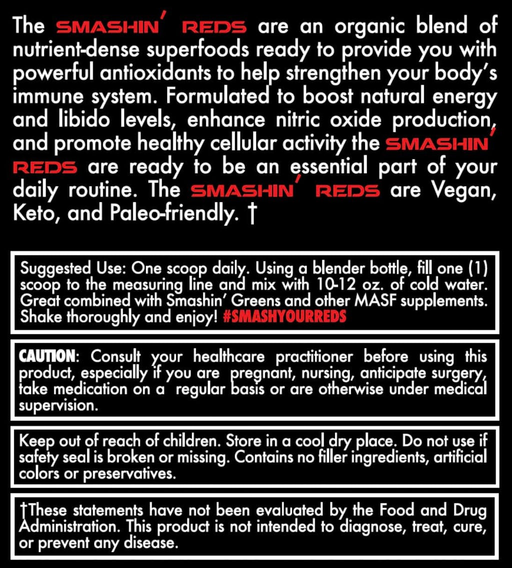 MASF Smashin' Reds Superfood Orgánico - 15 Servicios