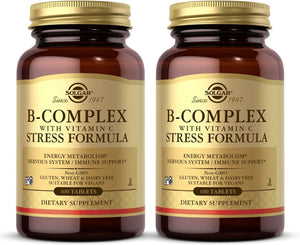 Solgar Complejo B con Vitamina C Fórmula Anti-Estrés - 100 Comprimidos (Paquete de 2) – Image 1