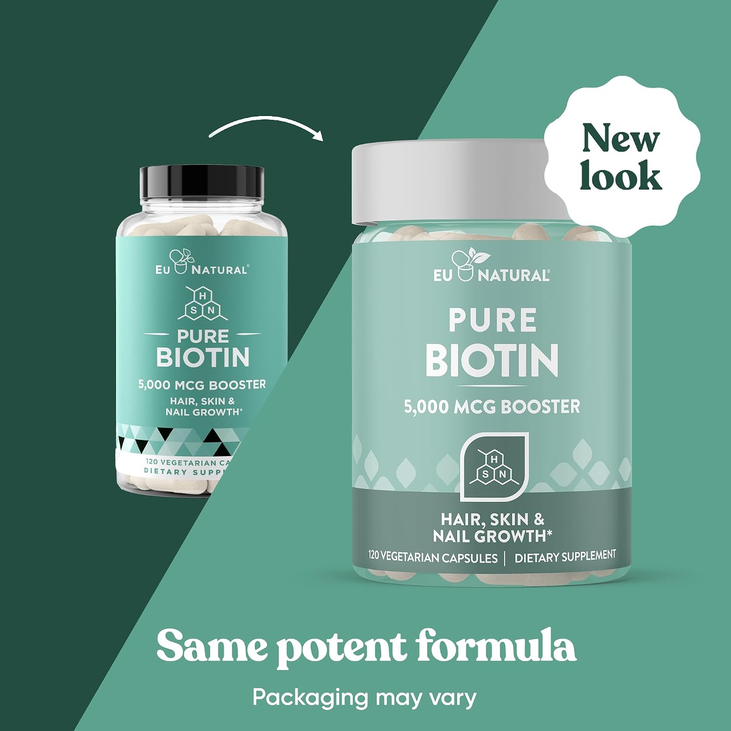Biotina 5000 mcg - Suplemento para Cabello, Piel y Uñas - 120 Cápsulas Blandas Veganas