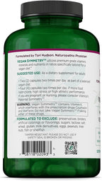 Vitanica Vegan Symmetry - Multivitamínico Vegano para Mujeres, Sin Hierro, Sin Gluten - 120 Cápsulas