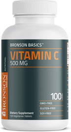 Bronson Vitamina C 500 mg - 100 Comprimidos Vegetarianos