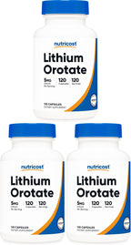 Nutricost Orotato de Litio 5mg, 120 Cápsulas