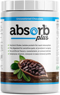 Absorb Plus Isolate Protein - Suplemento proteico semielemental con vitaminas y minerales (1 kg, Chocolate sin endulzar)