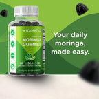Vitamatic Moringa Gummies - Extracto Botánico Sin Azúcar - 60 Gomitas Veganas