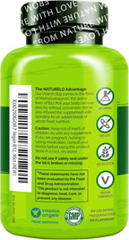 NATURELO Vitamina B12 Vegana – Metil B12 con Espirulina Orgánica – 1000 mcg Metilcobalamina – 90 Cápsulas