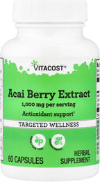 Vitacost Extracto de Baya de Acai, 60 Cápsulas (500 mg por Cápsula)