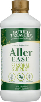 Buried Treasure Aller Ease - Suplemento Líquido con Quercetina, Bromelina, Gordolobo - Apoyo Respiratorio, 473 ml