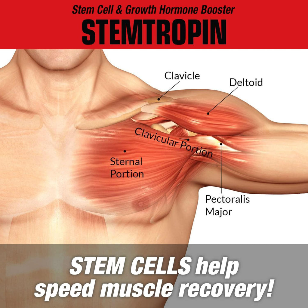 MuscleMeds STEMTROPIN - Potenciador de Células Madre y Factor de Crecimiento, 60 Cápsulas Veganas